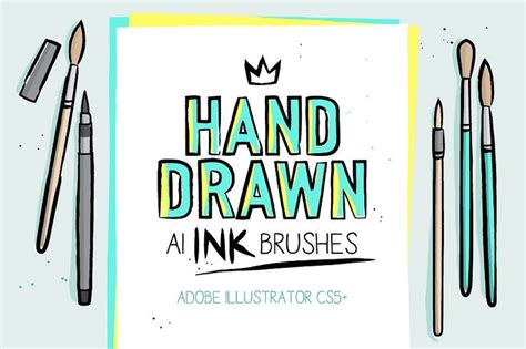 AI hand drawn ink brushes | Ink brush, How to draw hands, Illustrator ...