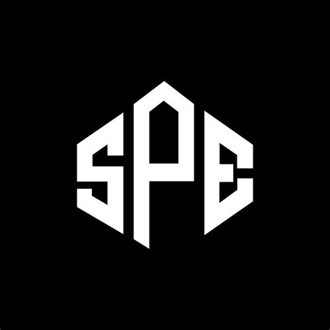 SPE letter logo design with polygon shape. SPE polygon and cube shape ...