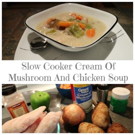 Slow Cooker Cream Of Mushroom And Chicken Soup - Mommy Share Space
