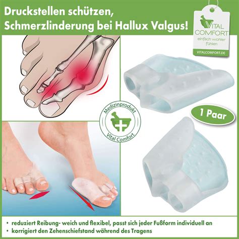 Vital Comfort Hallux Valgus Und Mittelfu Kissen Paar Einheitsgr E