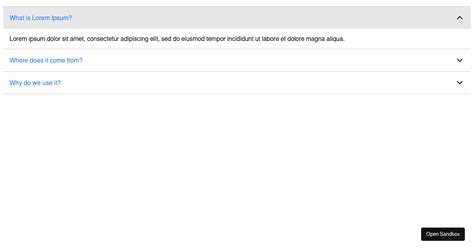 React Accordion Css Module Codesandbox