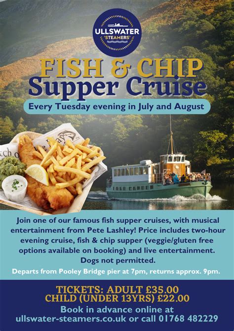 Fish And Chip Supper Cruise With Ullswater Steamers Ullswater