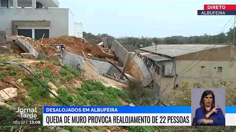 Queda De Muro Em Albufeira Realojamento Aumenta Para Pessoas