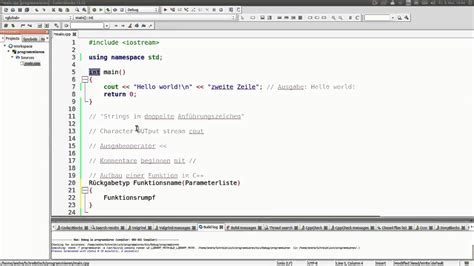 Programmieren Lernen Mit C Hello World Youtube