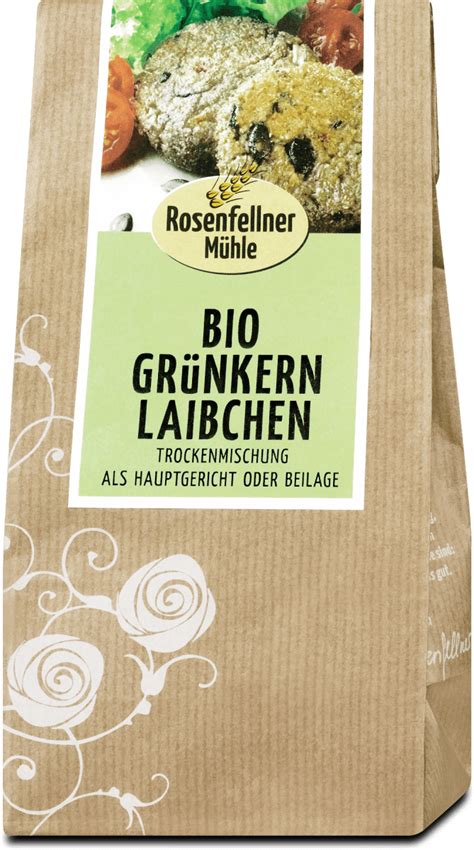 Rosenfellner Mühle Trockenmischung Bio Grünkern Laibchen 160 g dm