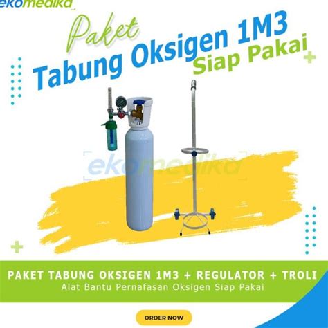 Jual Tabung Oksigen M Regulator Selang Troli Set Lengkap