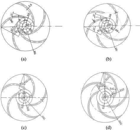 Impeller Structure Design Drawing A Five Blade Impeller B