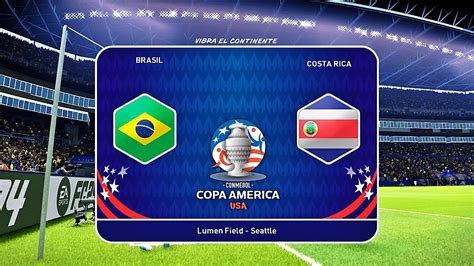 BRASIL X COSTA RICA COPA AMÉRICA PES 2021 PATCH 2024 BMPES YouTube