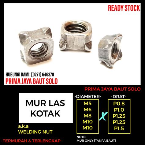 Mur Las Kotak Welding Nut Prima Jaya Solo