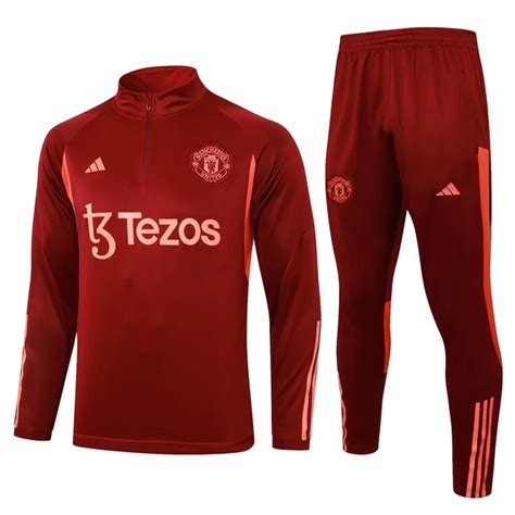 Manchester United Trainingsanz Ge Zip Dark Rot