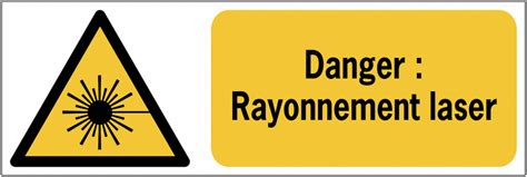 Panneaux Iso Horizontaux Danger Rayonnement Laser W Seton