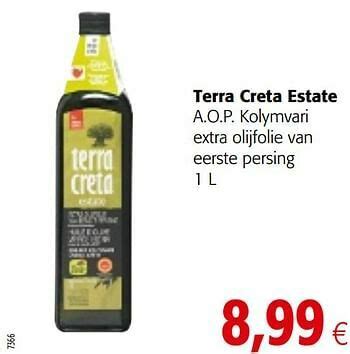 Terra Creta Estate A O P Kolymvari Extra Olijfolie Van Eerste Persing