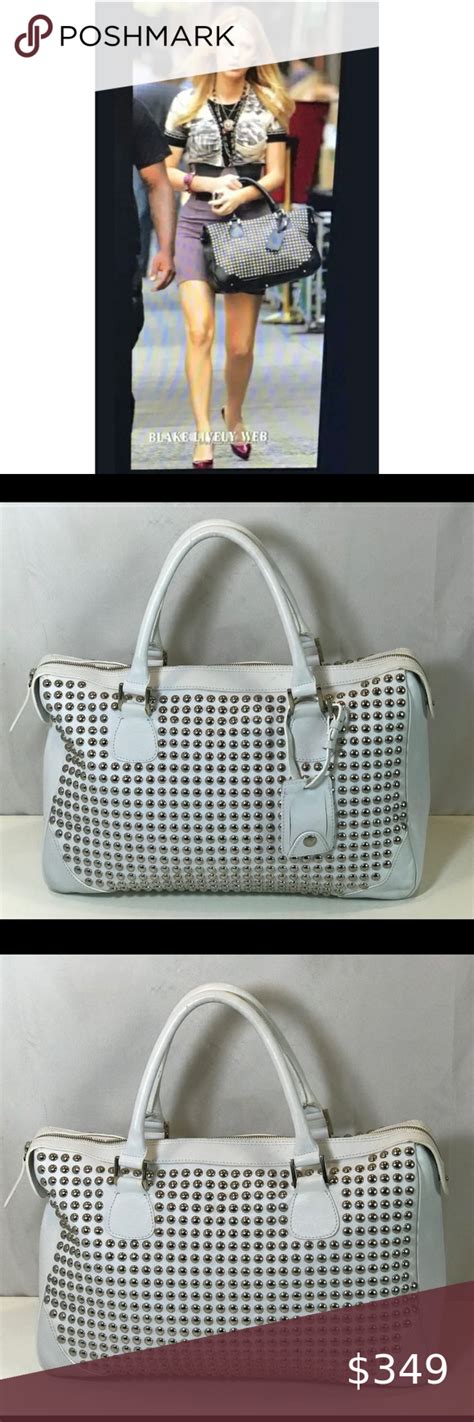 Maia N Studded Satchel Blake Lively Kate Spade Handbags Leather