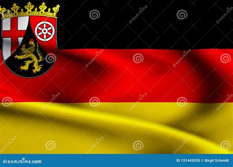 Ejemplo De La Bandera De Renania Palatinado Alemania Stock De