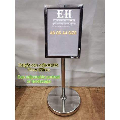 Heavy Duty Adjustable Signboard Stand A3a4 Queue Stand Q Pole Sign