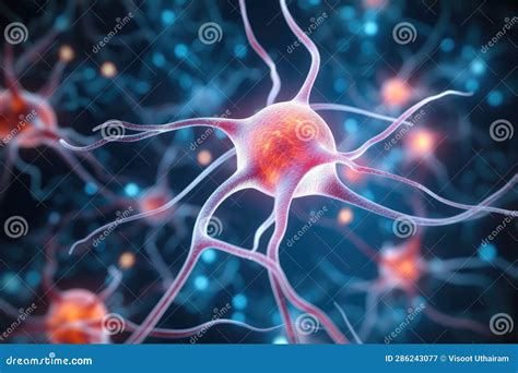 Neuron Of Human Nervous System Neurons Brain Cell Medical Background