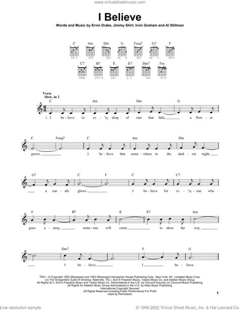 I Believe Sheet Music For Guitar Solo Chords PDF Interactive