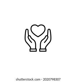 Heart Hand Icon Heart Hand Sign Stock Vector Royalty Free 2020798307