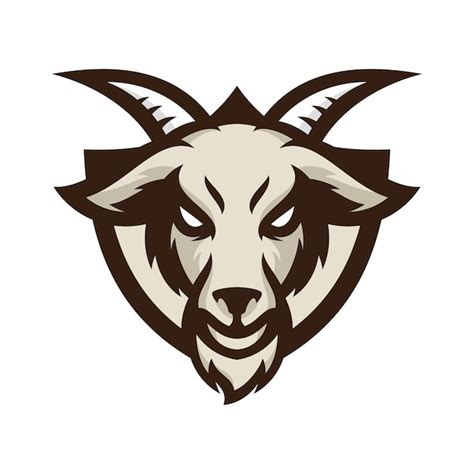 Animal Head Cabra Vector Logo Icono Ilustración Mascota Vector