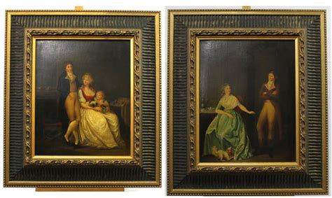 Pair Of 18th Century French Oil On Panel Paintings