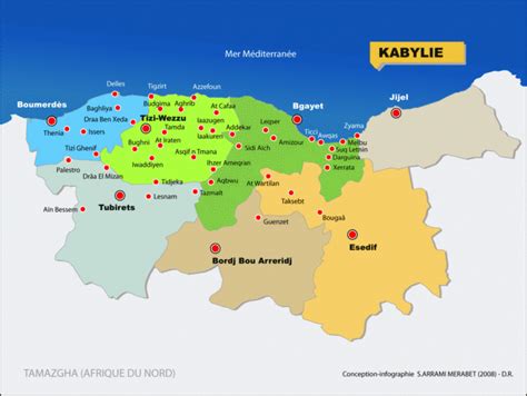 Carte Kabylie