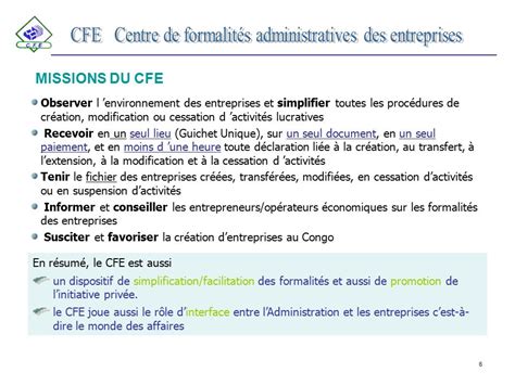 Du Centre De Formalit S Administratives Des Entreprises Ppt T L Charger