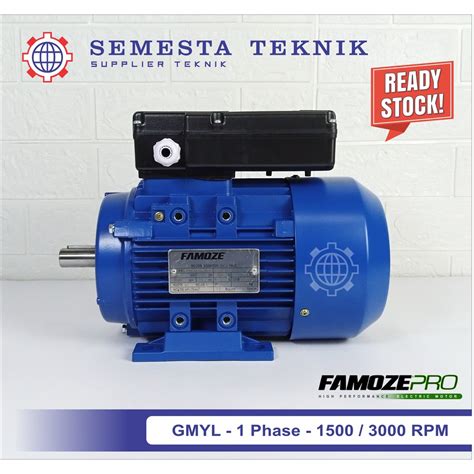 Jual Famoze Pro Dinamo 1 Phase 3 HP 1400 RPM Electric Motor GMYL 3 PK 2