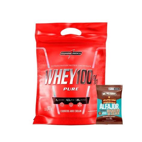 Whey Protein Concentrado 100 Pure 900g Integralmedica Alfajor Variado Max Titanium Kit De