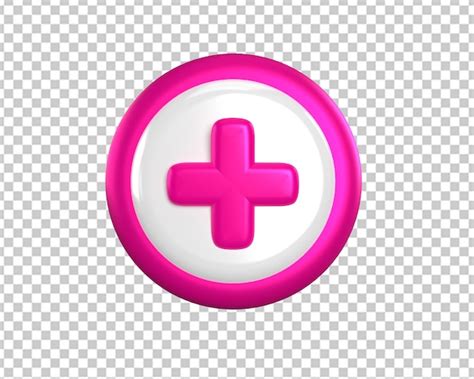 Signo De Cuidado Rosa Signo De Hospital En 3d Archivo Psd Premium