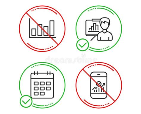 Diagrama Del Calendario Del Informe Y Sistema De Los Iconos Del