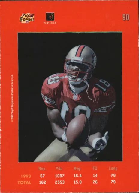 1999 ABSOLUTE SSD Red San Francisco 49ers Carte Football 90 Terrell