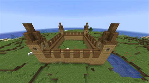 i make this wood castle : r/Minecraft