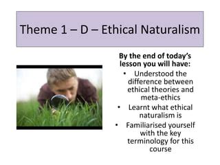 Ethical naturalism | PPT