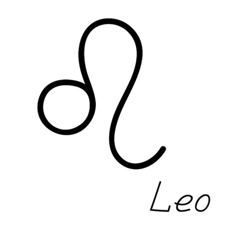 Premium Vector Hand Drawn Leo Zodiac Sign Esoteric Symbol Doodle