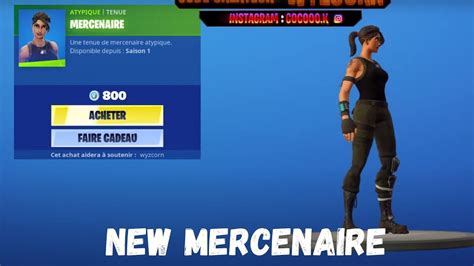 NEW SKIN MERCENAIRE BOUTIQUE 4 AOUT 2020 FORTNITE BATTLE ROYAL ITEM