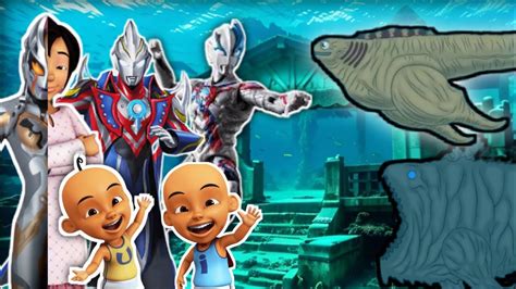 Upin Ipin Ultraman Blazar Dan Ultraman Rosso Vs Monster Ikan Raksasa