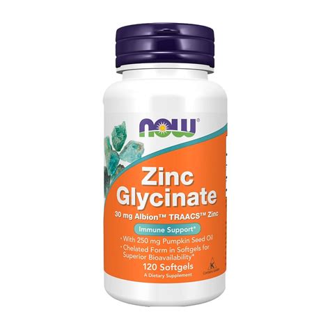 Glicinato De Zinco 30mg Now Foods Zinc Glycinate 120 Softg Shopee Brasil