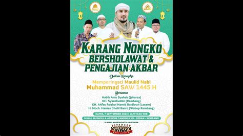 🔴[live] Karang Nongko Bersholawat And Pengajian Akbar Bersama Habib Anis Syahab Jakarta Youtube