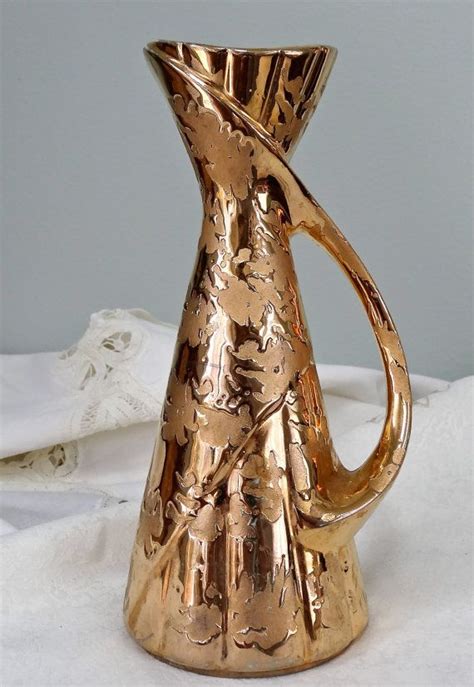 Vintage Weeping Gold Vase Beautiful Ewer By Herenchantingvintage 16