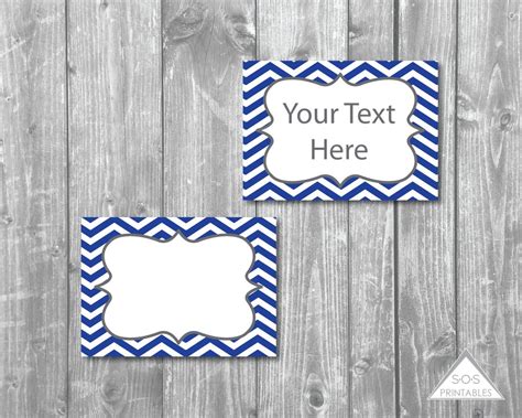 Blue Chevron Labels Editable Text Printable Pdf Editable