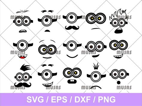 Minion Despicable Me Face Eyes SVG | Kastanien, Tattoo ideen