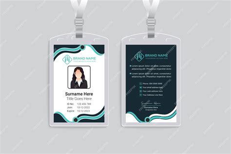 Premium Vector Modern Id Card Template