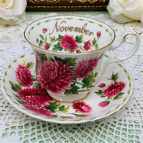 Royal Albert Flowers Of The Month Tea Cup Etsy