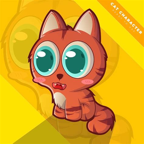 Premium Vector Cute Little Brown Cat Character