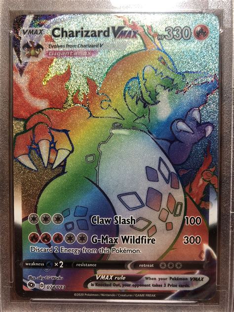 Mavin Psa 10 Rainbow Charizard Vmax 074073 Gem Mt Pokemon Champions Path Secret Rare