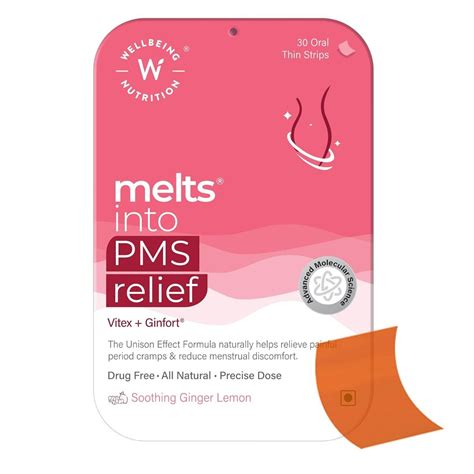 Buy Wellbeing Nutrition Melts Into Pms Relief Strips Minutes