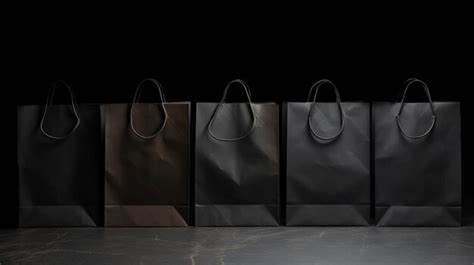 Premium AI Image | Black paper bags on dark background on Black Friday ...