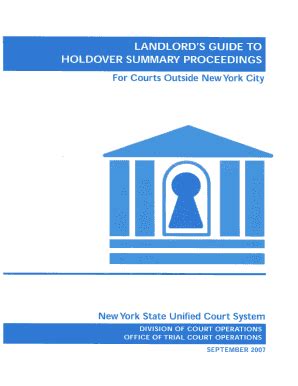 NY Landlord S Guide To Holdover Summary Proceedings 2007 2024