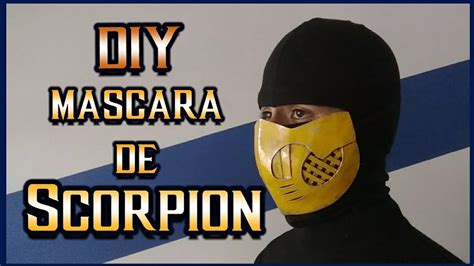 CÓMO hacer la Máscara de SCORPION DIY MASCARILLA Mortal Kombat