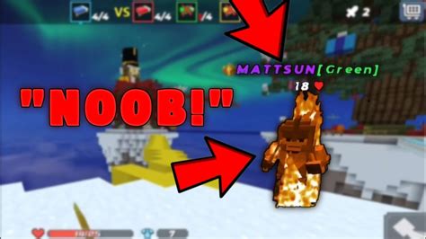 I Beat Mattsunbg In Bedwars 😱🔥 No Clickbait Blockman Go Youtube